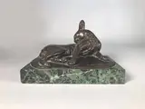 La toilette du chat by Charles Valton, Epreuve en bronze à patine brun nuancé, sold Oct 2022