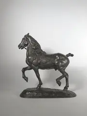 Cheval primé by Emmanuel Frémiet, Epreuve en bronze à patine brun nuancé signée, sold Oct 2022