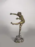 La danseuse by Claire Jeanne Colinet, Bronze à patine vieil or, sold Oct 2022
