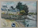 Sainte Marine by Jean Leyssenne, 1979, Aquarelle sur papier, sold Jun 2026