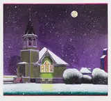 First Sunday/Silent Night by David Allen Thauberger, 1993, silkscreen and mixed media on paper, sold Jan 2025