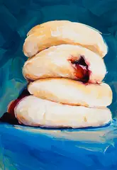 The Organization by Emily Eveleth, oil on board, sold Jan 2025