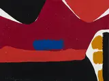 Abstraction by Jean Lefébure, 1964, oil on card on canvas, sold Jan 2025