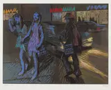 Scène de rue by Phillip Henry Howard Surrey, silkscreen on paper, sold Jan 2025