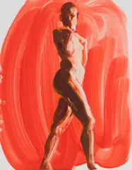 Untitled Nude by Eric Fischl, 1994, gouache on paper, sold Jan 2025