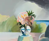 Balcony by the Sea by Toni Onley, 1991, oil on canvas, sold Jan 2025