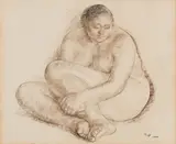 Esperanza’s Nude by Francisco Zúñiga, 1964, conte on paper, sold Jan 2025