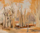 Forêt by Umberto Bruni, oil on paper on board, sold Jan 2025
