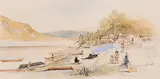 Nulato, Yukon River by Frederick Whymper, 1867, watercolour on paper, sold Dec 2025