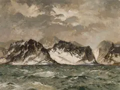 Coast Line, Frobisher Bay by Norman Wilkinson, oil on canvas, sold Dec 2025