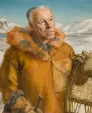 J.W. Anderson in Native Garb by Gillian Pettit, oil on canvas, sold Dec 2025