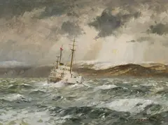 Seven Day Gale, Frobisher Bay by Norman Wilkinson, oil on canvas, sold Dec 2025