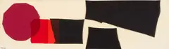 Abstraction horizontale by Luis Feito, collage on paper, sold Apr 2025