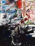Composition by Jean Paul Riopelle, 1958, oil on canvas, sold Nov 2024