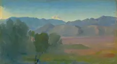 Vorgebirgslandschaft (Studie) by Louis Gurlitt, um 1836, Öl auf Papier, auf Karton aufgezogen, sold May 2017