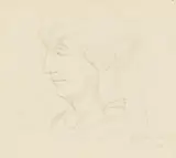 Portrait Frau K.“ (Tony Kirchhoff) by Alexej von Jawlensky, 1928, Bleistift auf festem Papier, sold Jun 2016
