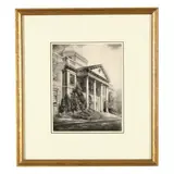 Daniel Harvey Hill Library, North Carolina State College, at Raleigh by Louis Orr, Etching, sold Jul 2026