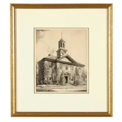 Chowan County Court House, Edenton, North Carolina by Louis Orr, Etching, sold Jul 2026