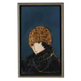 Walking in Winter by Stephen White, Oil and gold leaf on panel, sold Jul 2026