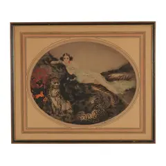 Thais by Louis Icart, Original drypoint etching on paper with hand watercolor, sold Jun 2026
