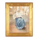 Pleasant Thoughts by George Warton Edwards, Watercolor and gouache on paper, sold Jun 2026