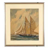 Schooner at Sea by Gordon Grant, Watercolor and gouache on paper, sold Jun 2026