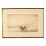 Fishermen on the Beach by Fred Cozzens, Watercolor on paper, sold Jun 2026