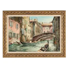 Venetian Canal Scene by Henry Gasser, Watercolor on paper board, sold Jun 2026