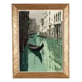 Venetian Canal Scene by Jacopo Marino, Oil on canvas, sold Jun 2026
