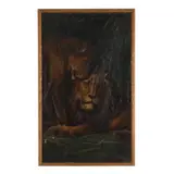 Lion and Lioness by Hermen Gros, Oil on canvas, sold Jun 2026