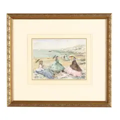 Picnic by the Shore by John S. Goodall, Watercolor and gouache on heavy paper, sold Jun 2026