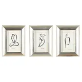 Three Modern Figural Line Drawings by Chaya Chetty, Ink on paper, sold Jun 2026