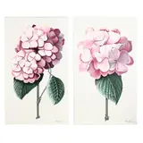 Pair of Large Pink Hydrangea Paintings by Vittorio Splendore, Acrylic on canvas, sold Jun 2026