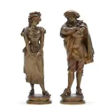 Marinette & Gros-Rene (Two Works) by Leopold Harze, Patinated bronze, sold Jun 2026