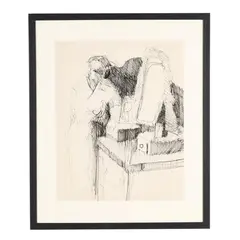 Maud's Mother with Thomas Day Dresser in Yanceyville by Maud Gatewood, Ink on paper, sold Jun 2026