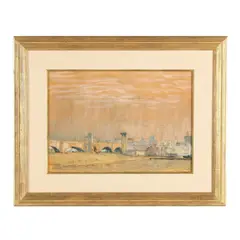 Charles River and Bridge near Science Museum by Arthur Clifton Goodwin, Pastel on paper, sold Jun 2026