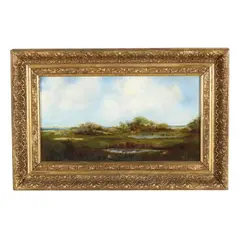 Salt Marsh by Dennis Miller Bunker, Oil on canvas (lined), sold Jun 2026