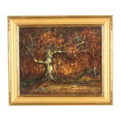 Autumn Fire Music by Eliot Candee Clark, Oil on board, sold Jun 2026