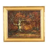 Autumn Fire Music by Eliot Candee Clark, Oil on board, sold Jun 2026