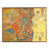 Untitled (Yellow and Orange Abstract) by Marvin Saltzman, Oil on canvas, sold Jun 2026