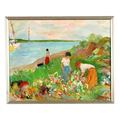 Picking Flowers by Albert Mohr, Oil on canvas, sold Jun 2026