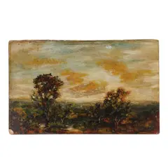 Landscape by Ralph Albert Blakelock, Oil on artist's board, sold Jun 2026