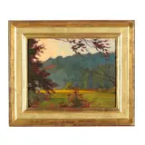 Ashe County Landscape by Tony Griffin, Oil on canvas panel, sold Jun 2026