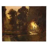 Across the Bridge by Jan Schmuckal, Oil on canvas, sold Jun 2026