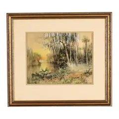 Indian River by J. Ralph Wilcox, Watercolor and gouache on paper, sold Jun 2026
