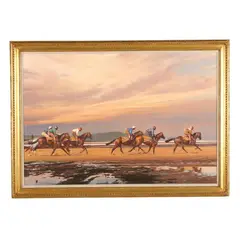 Steady Beach Work - Heads of Ayr by Peter Smith, Oil on canvas, sold May 2026