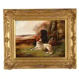 Setters with their Game by Robert Cleminson, Oil on canvas (lined), sold May 2026
