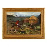 Huntsman and Foxhounds by Helena A. Wright, Oil on canvas, sold May 2026