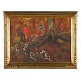 Fox Hunt by Thomas Dalton Beaumont, Oil on canvas (mounted to board), sold May 2026