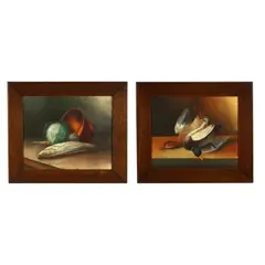 Pair of Sporting Still Lives by William Henry Chandler, Each a pastel on paper, sold May 2026